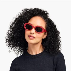 NWOT WARBY PARKER CARMEL SUNGLASSES PINK OVAL FRAMES 53MM
